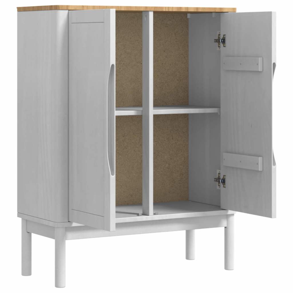 Kreveta FLORO Bijelo 70 x 30 x 70,5 cm Čvrsto borovo drvo