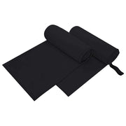 Sportski Ručnici 2 pcs Crna 200 x 100 cm Poliester i poliamid