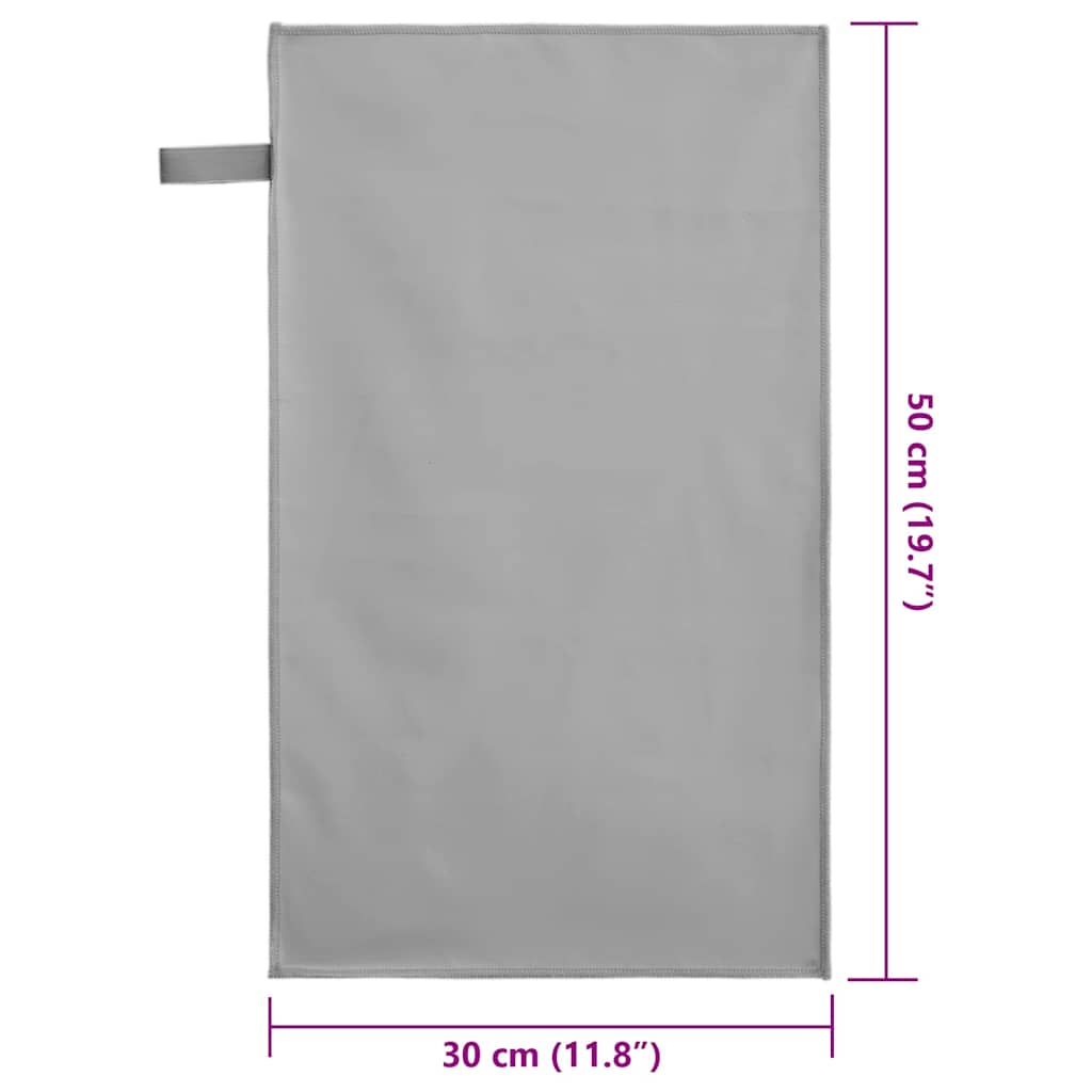 Sportski Ručnici 2 pcs Tamno siva 50 x 30 cm