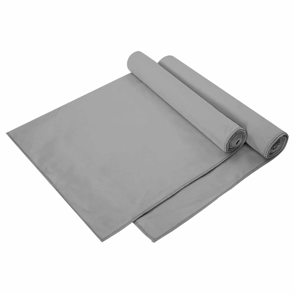 Sportski Ručnici 2 pcs Tamno siva 140 x 70 cm