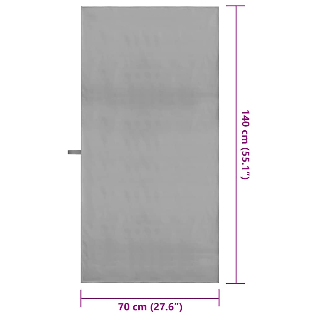 Sportski Ručnici 2 pcs Tamno siva 140 x 70 cm