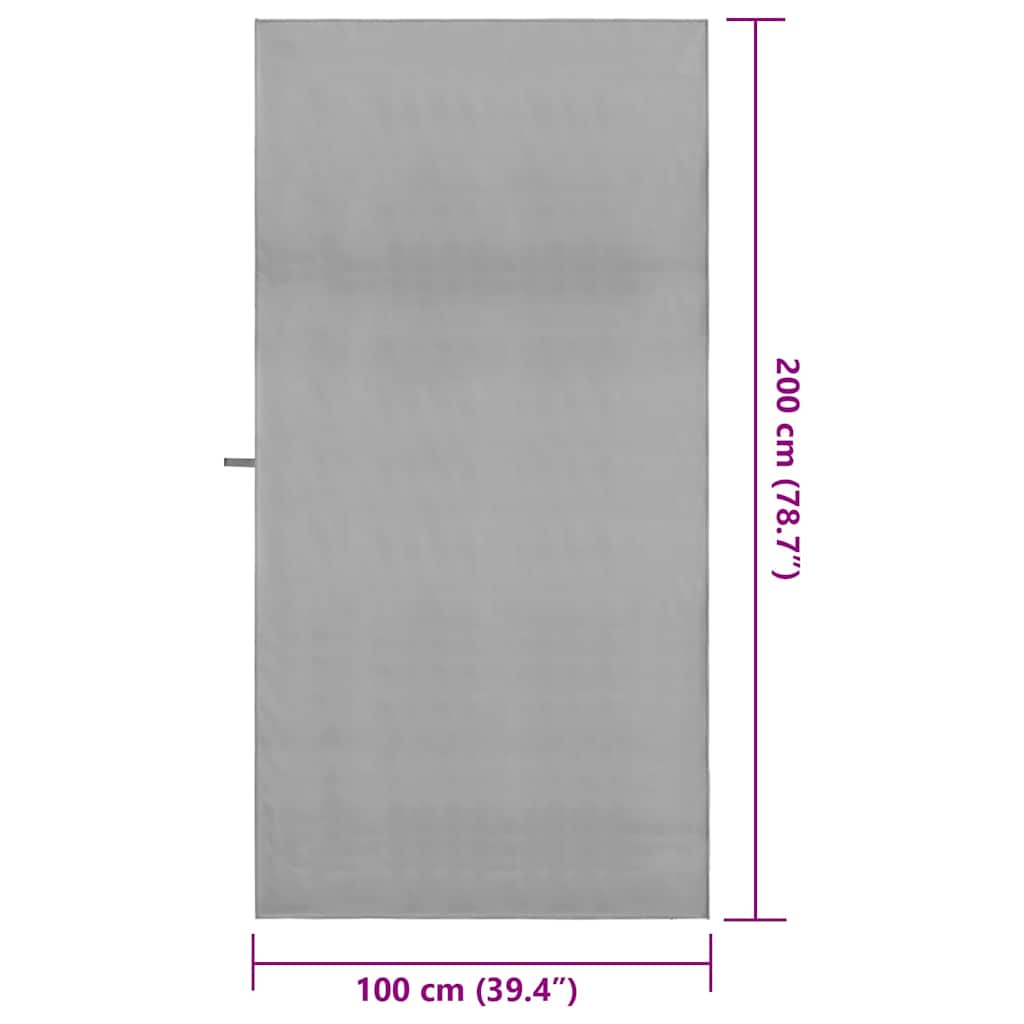 Sportski Ručnici 2 pcs Tamno siva 200 x 100 cm