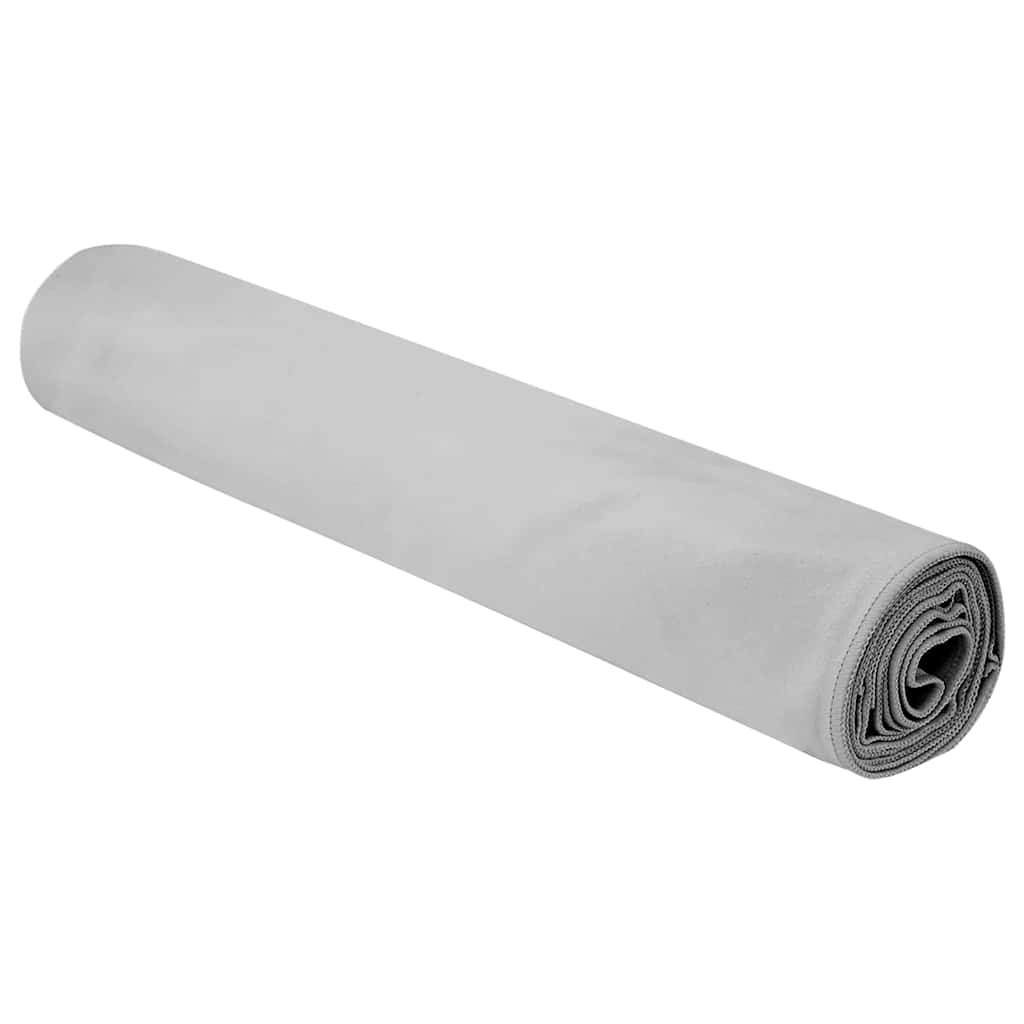 Sportski Ručnici 2 pcs Siva 180 x 90 cm Poliester i poliamid
