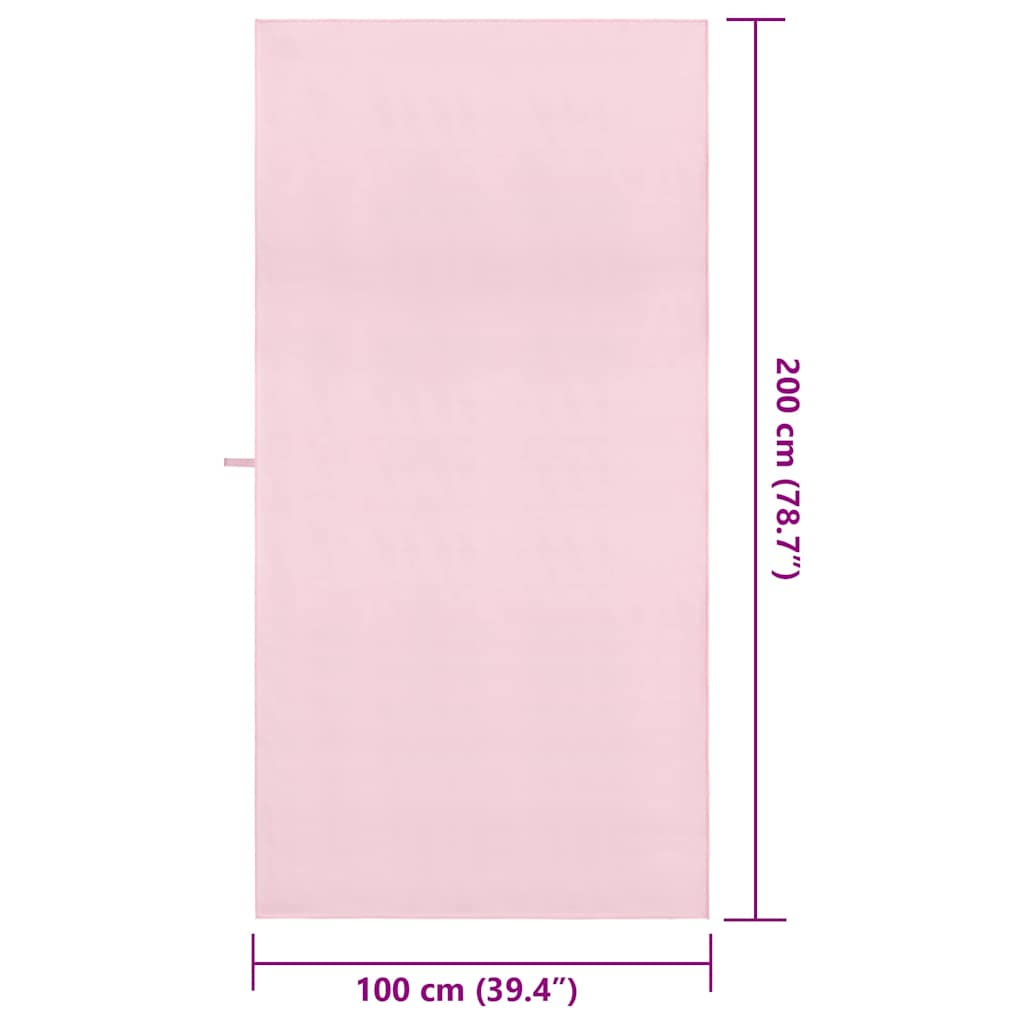 Sportski Ručnici 2 pcs Ružičasta 200 x 100 cm
