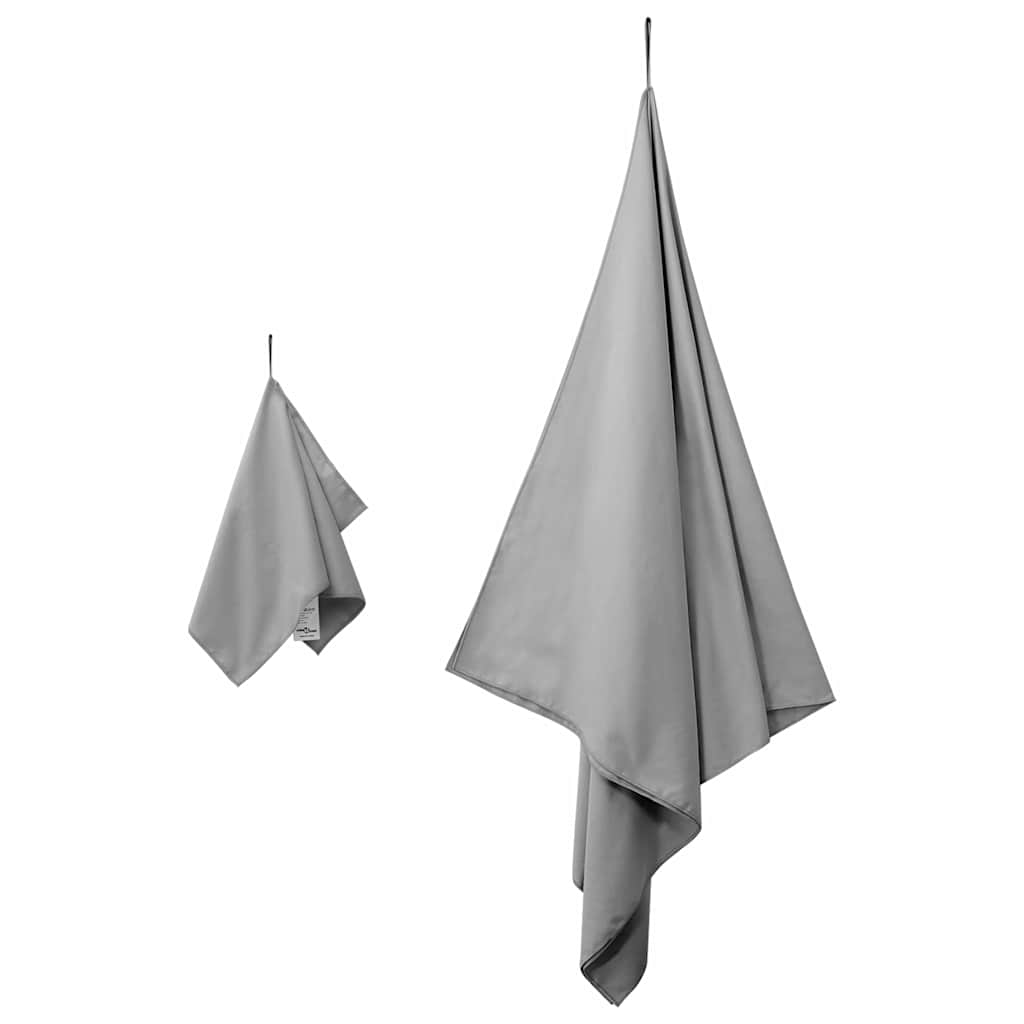 Set sportskih ručnika 2 pcs Tamno siva tkanina