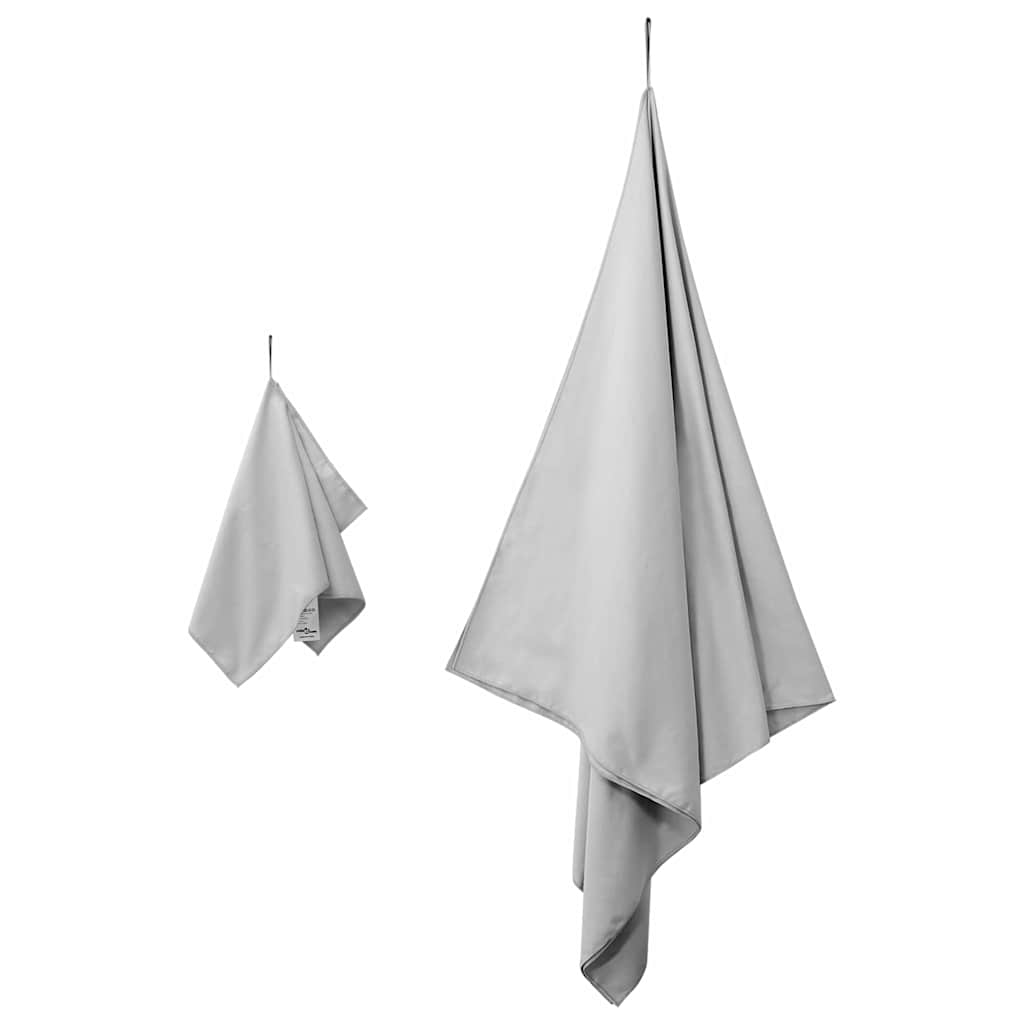 Set sportskih ručnika 2 pcs Siva tkanina