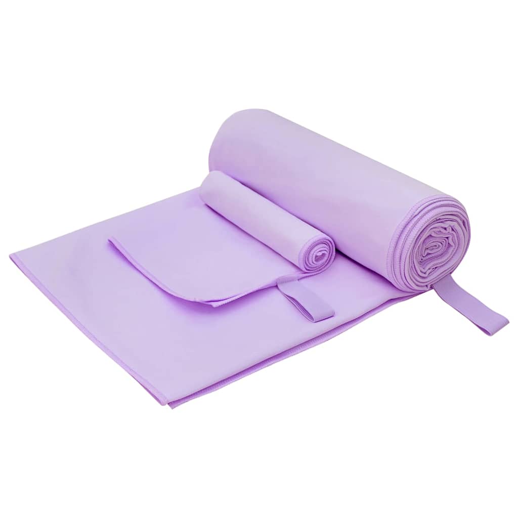 Set sportskih ručnika 2 pcs Ljubičasta tkanina