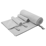 Set sportskih ručnika 3 pcs Siva Polyester i Polyamid