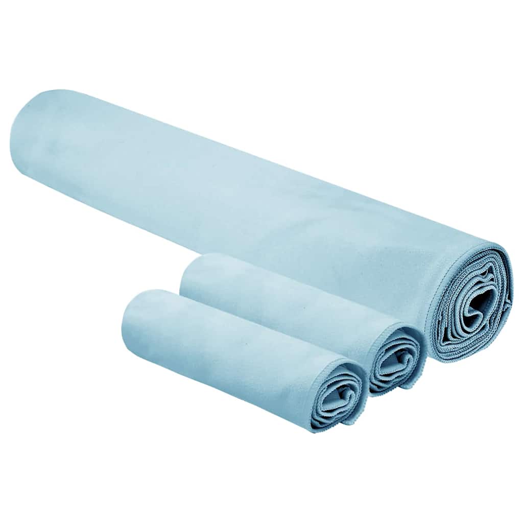 Set sportskih ručnika 3 pcs Plava Polyester i Polyamid