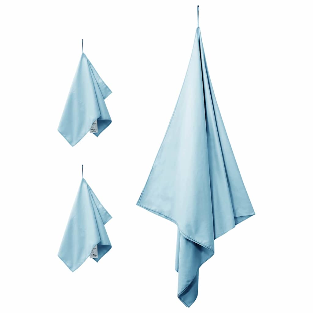 Set sportskih ručnika 3 pcs Plava Polyester i Polyamid