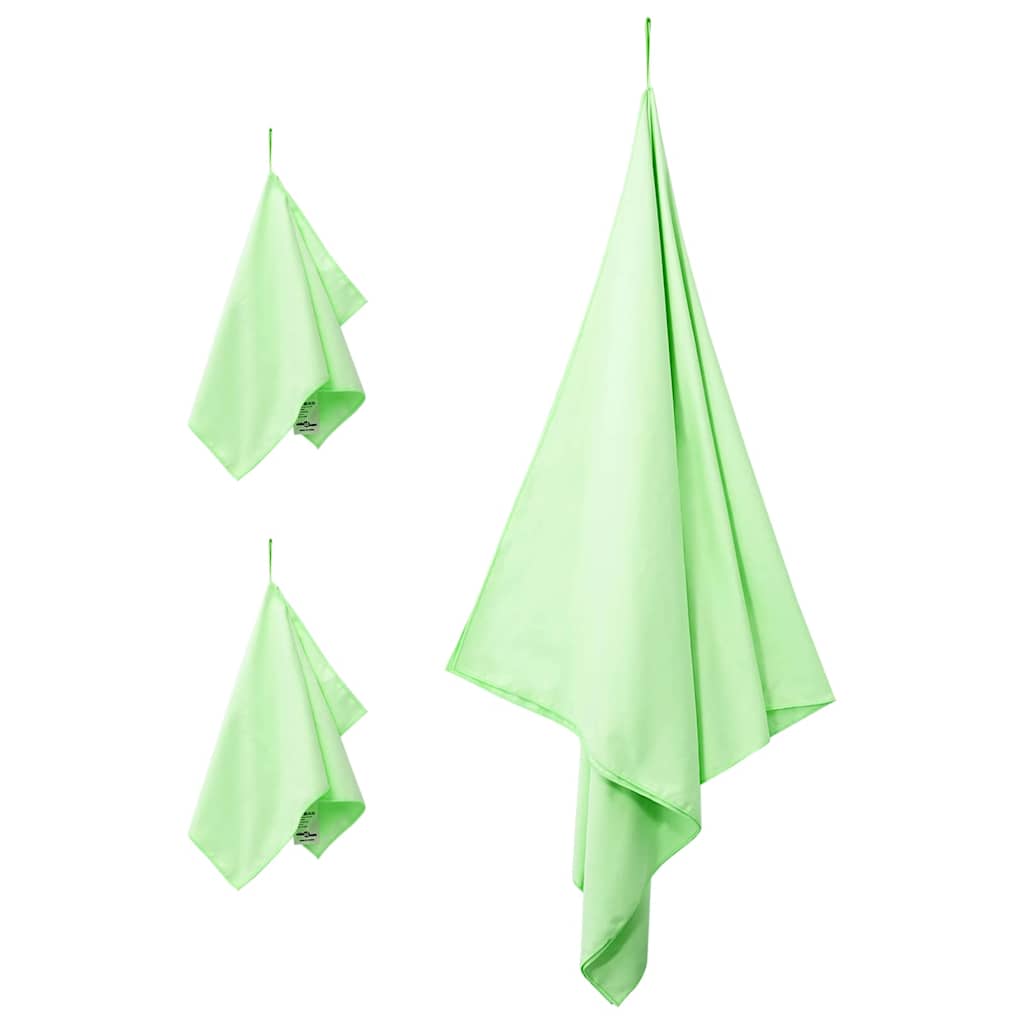 Set sportskih ručnika 3 pcs Zelena Polyester i Polyamid