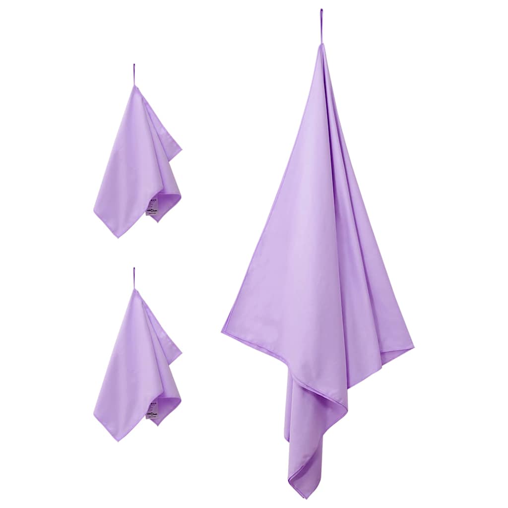 Set sportskih ručnika 3 pcs Ljubičasta Polyester i Polyamid