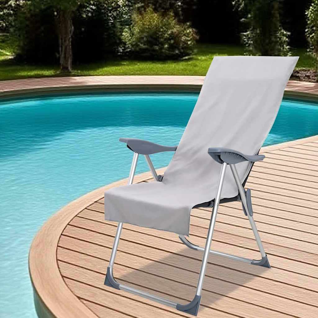 Vanjski ručnici za stolice 2 pcs Siva 130 x 60 cm