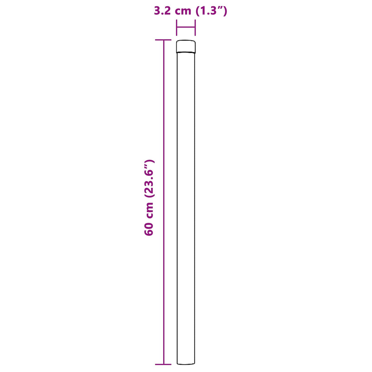 Stup za ogradu 12 pcs Zelena 60 cm Čelik s praškastim premazom