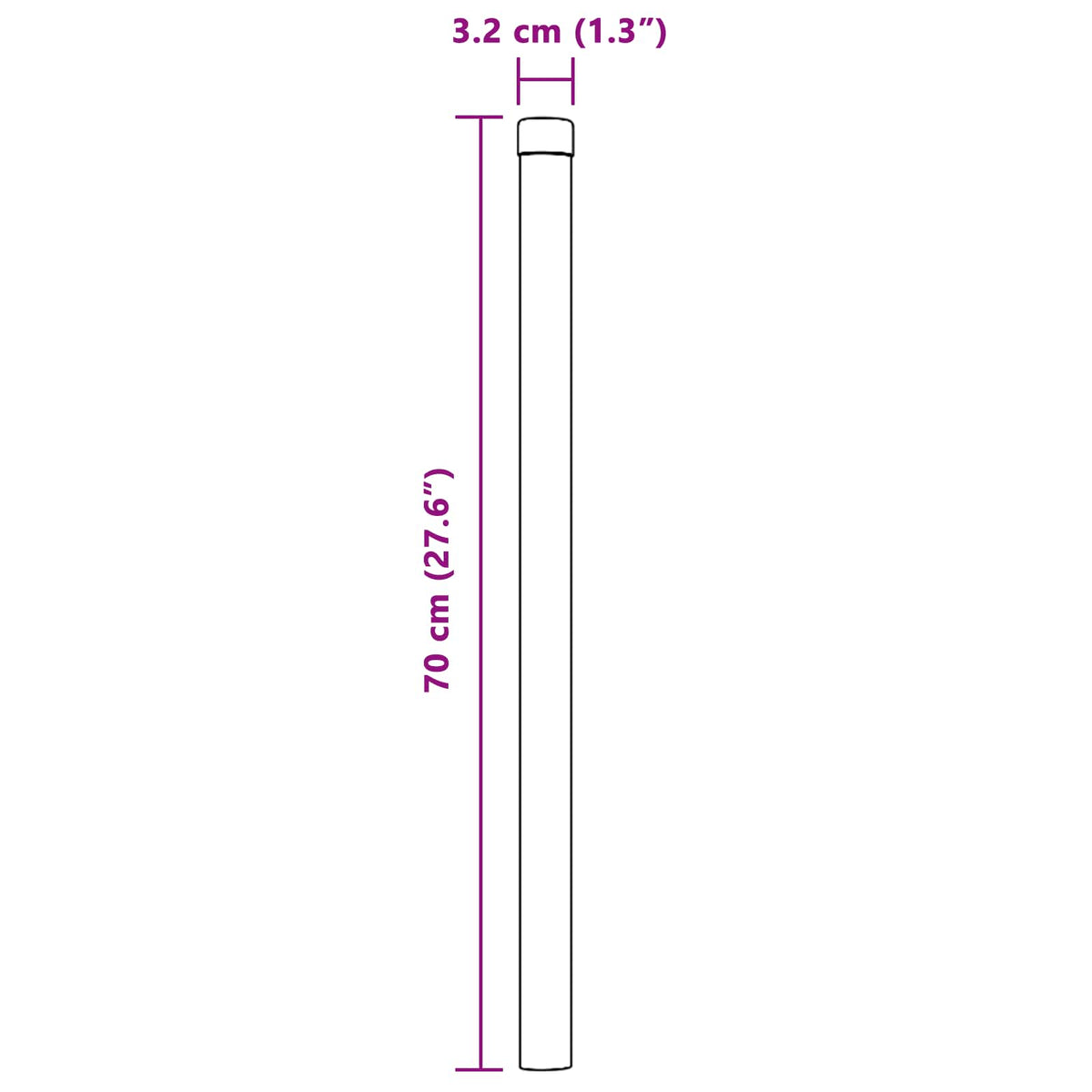 Stup za ogradu 12 pcs Zelena 70 cm Čelik s praškastim premazom