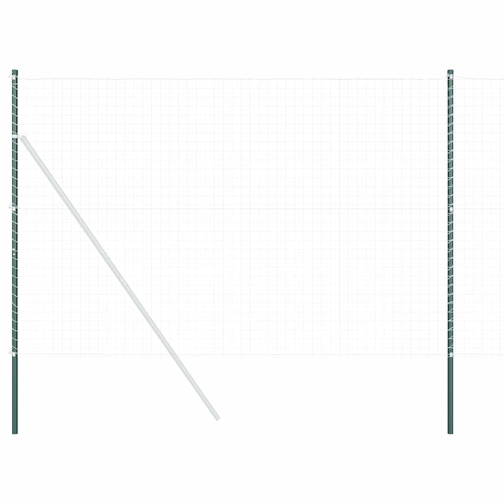 Stup za ogradu 12 kom. Zelena Čelik s praškastim premazom 210 cm