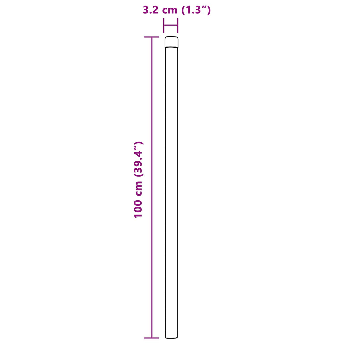 Stup za ogradu 2 pcs Srebrno 100 cm Čelik s praškastim premazom