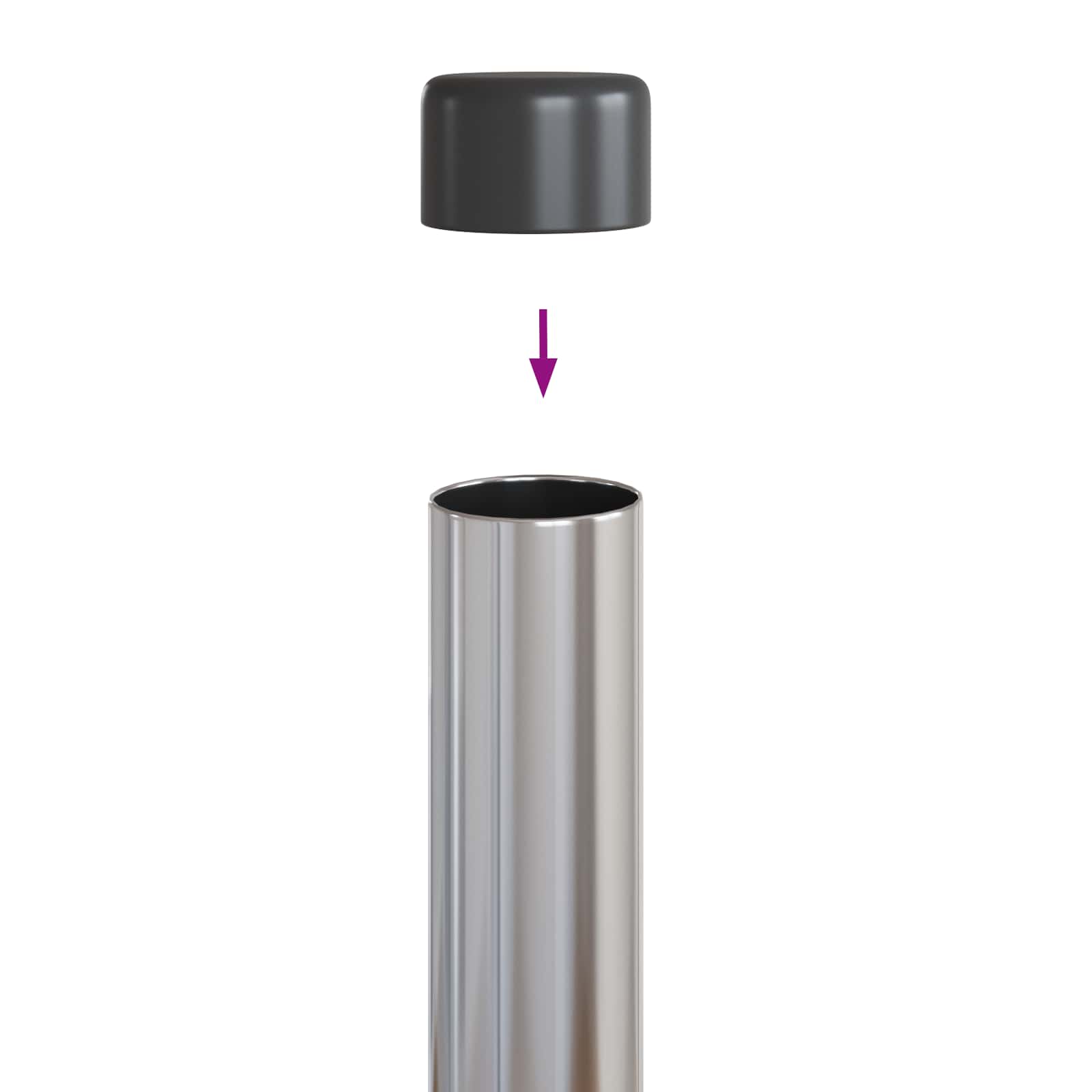 Stup za ogradu 2 pcs Srebrno 110 cm Čelik s praškastim premazom