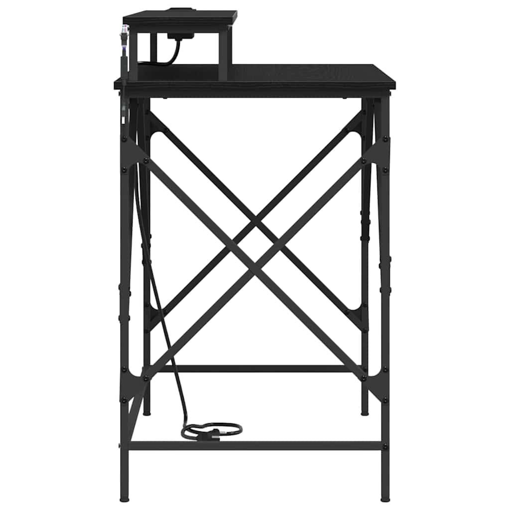 Stol s policom Crni hrast 100 x 50 x 86,5 cm Konstruirano drvo