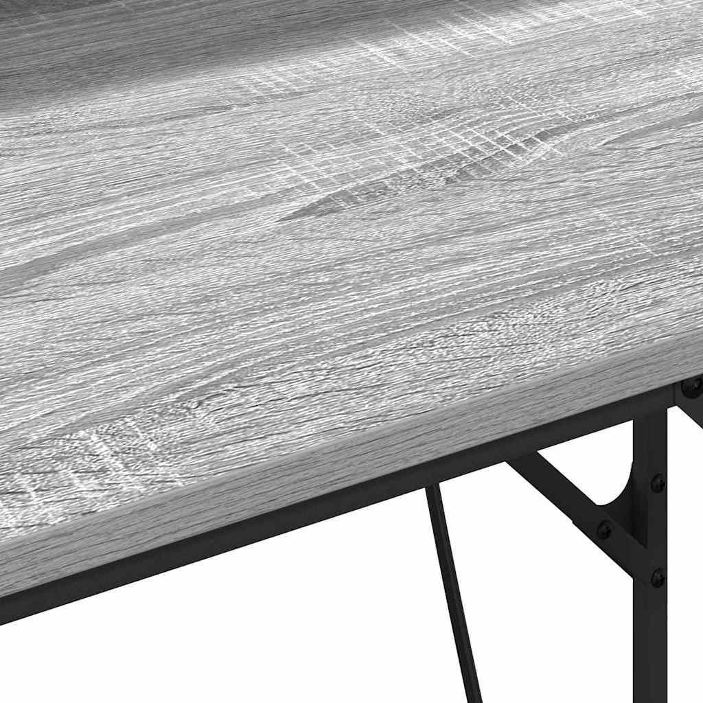 Stol s policom Siva Sonoma 100 x 50 x 86,5 cm Konstruirano drvo