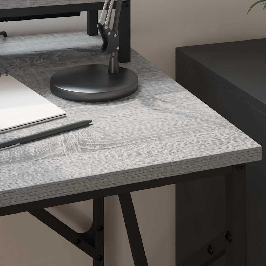 Stol s policom Siva Sonoma 100 x 50 x 86,5 cm Konstruirano drvo