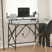 Stol s policom Siva Sonoma 100 x 50 x 86,5 cm Konstruirano drvo