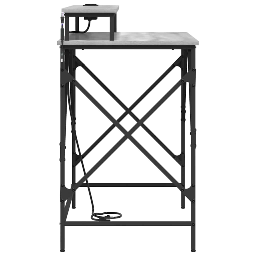 Stol s policom Siva Sonoma 100 x 50 x 86,5 cm Konstruirano drvo