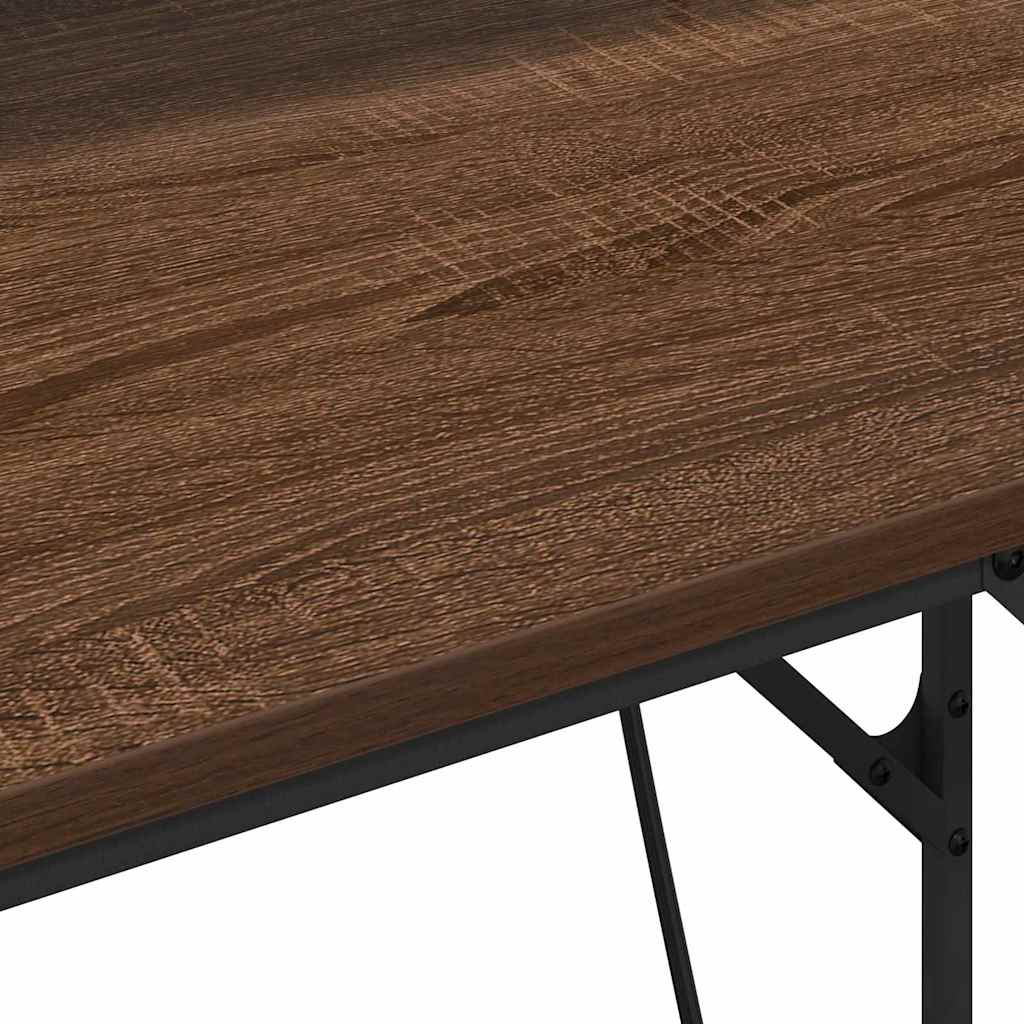 Stol s policom Smeđi hrast 100 x 50 x 86,5 cm Konstruirano drvo