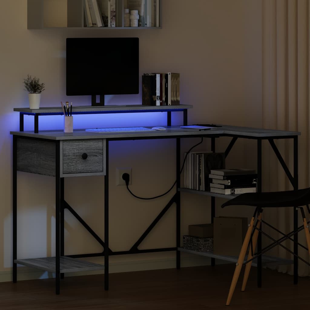Stol s policom Siva Sonoma 120 x 79 x 86,5 cm Konstruirano drvo