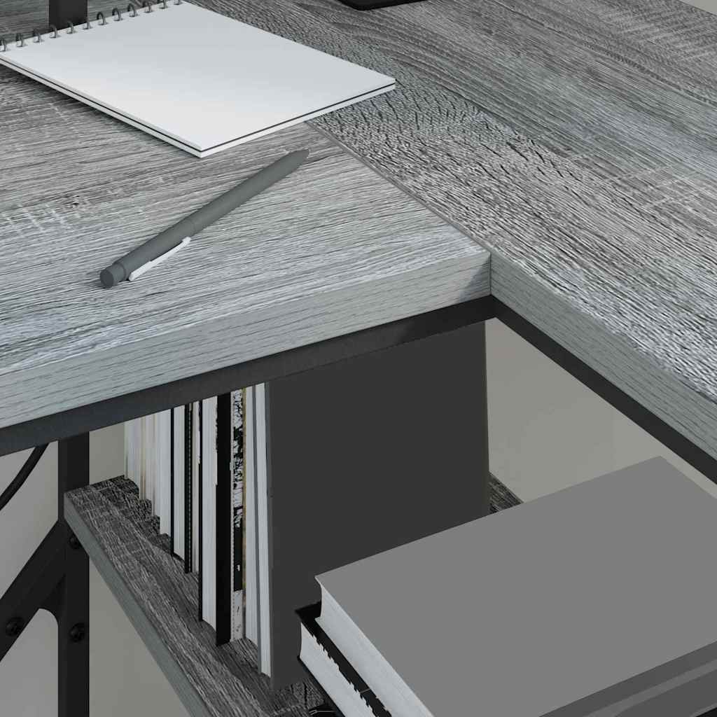 Stol s policom Siva Sonoma 120 x 79 x 86,5 cm Konstruirano drvo