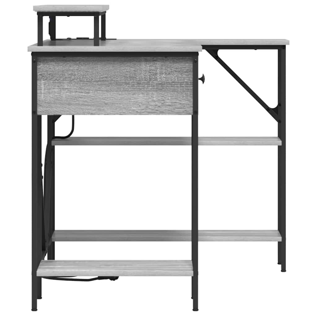 Stol s policom Siva Sonoma 120 x 79 x 86,5 cm Konstruirano drvo