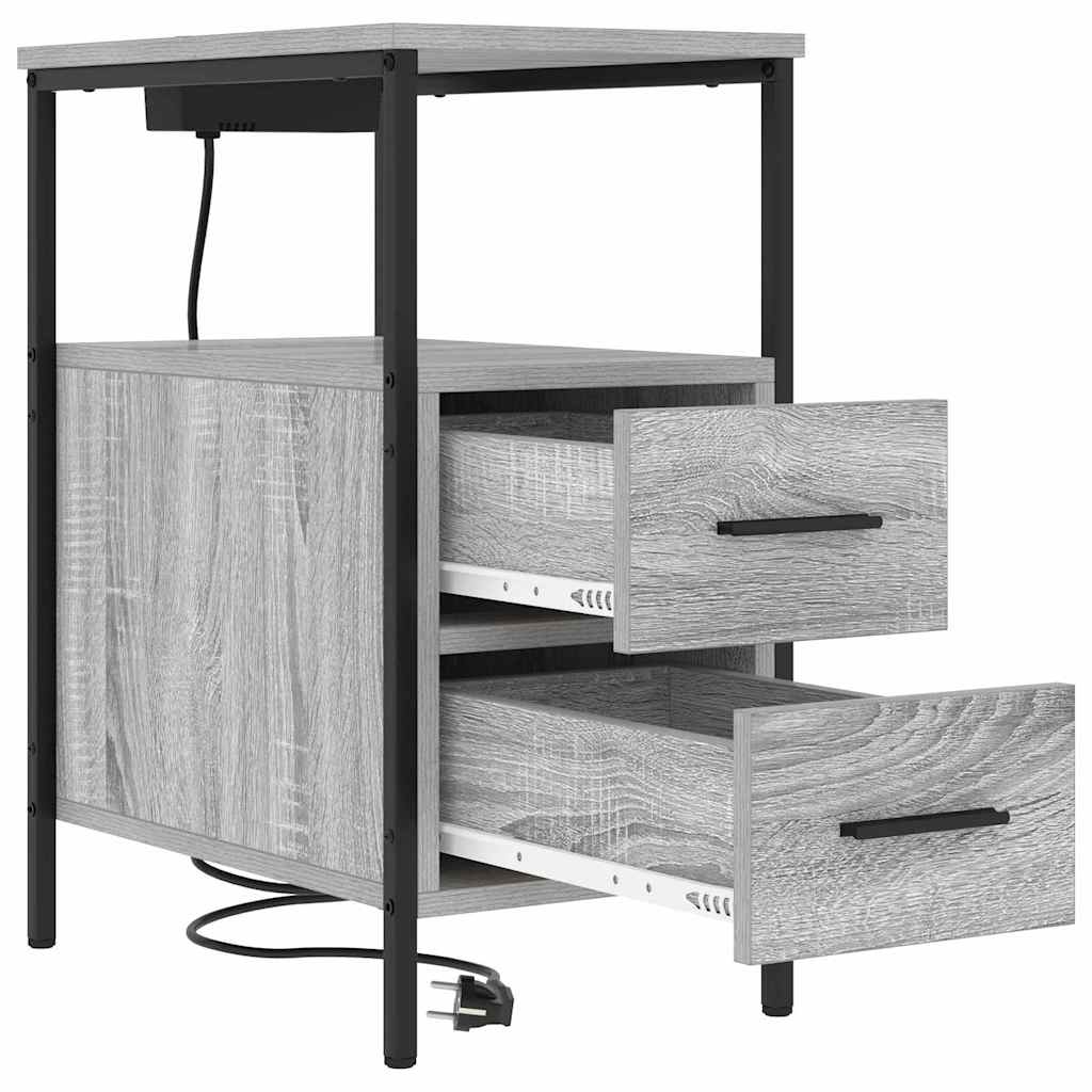 Noćni ormar Siva Sonoma 30 x 48 x 61 cm Konstruirano drvo