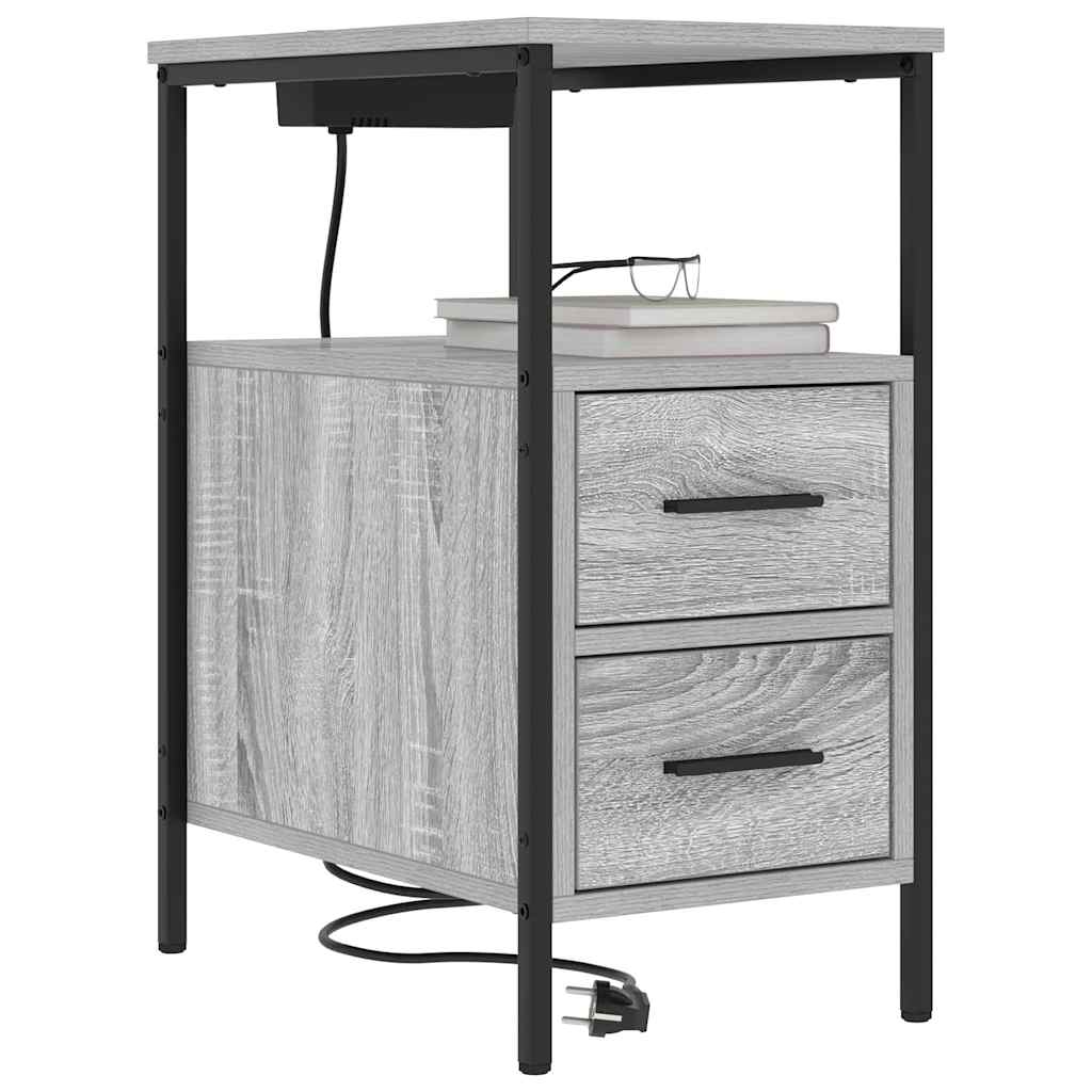 Noćni ormar Siva Sonoma 30 x 48 x 61 cm Konstruirano drvo