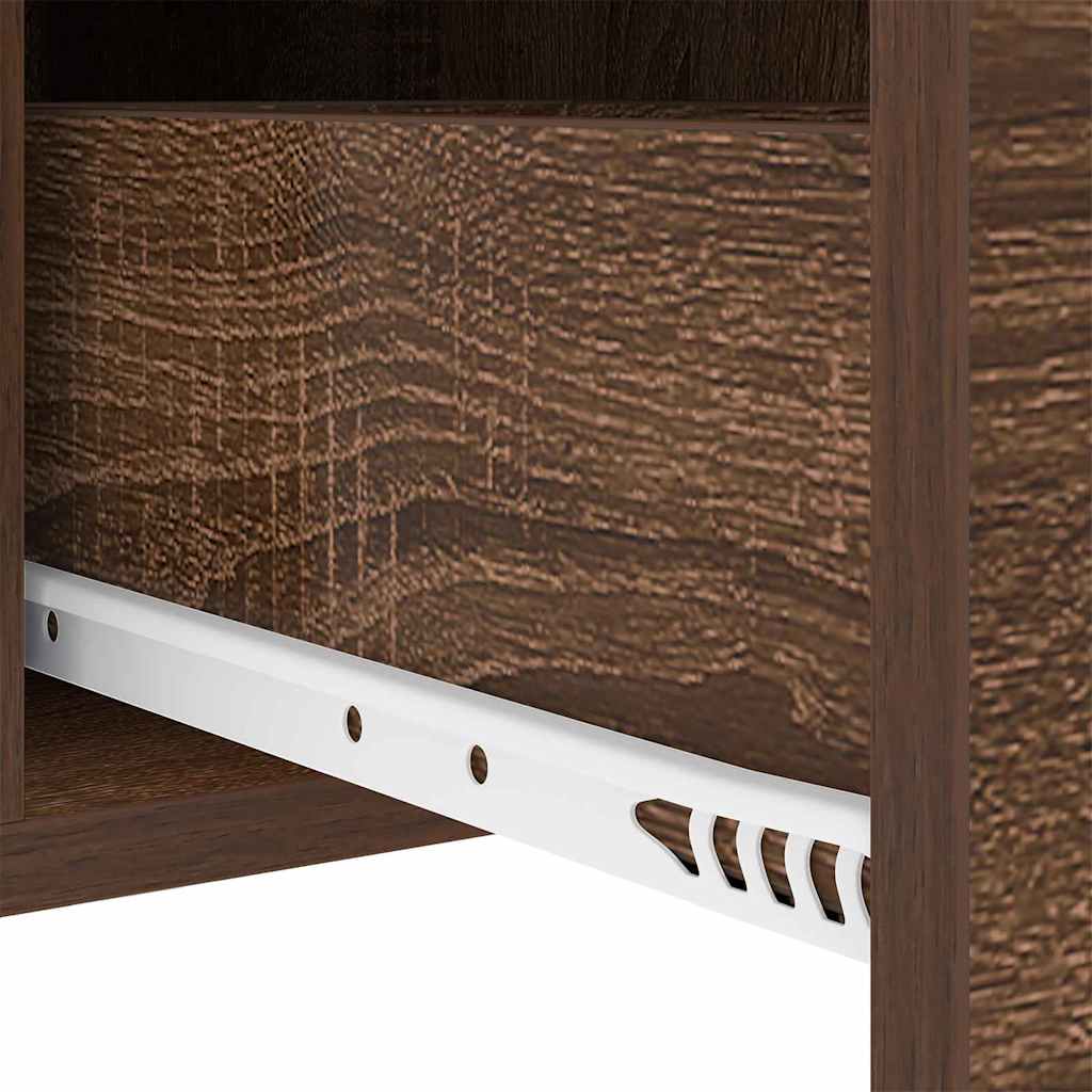 Noćni ormar 2 pcs Smeđi hrast 30 x 48 x 61 cm Konstruirano drvo