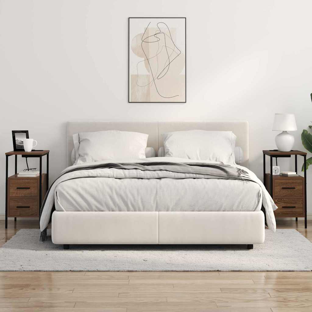 Noćni ormar 2 pcs Smeđi hrast 30 x 48 x 61 cm Konstruirano drvo