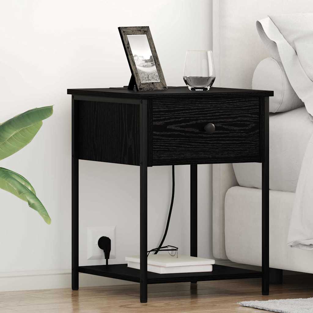 Noćni ormar Crni hrast 42 x 41 x 56 cm Konstruirano drvo