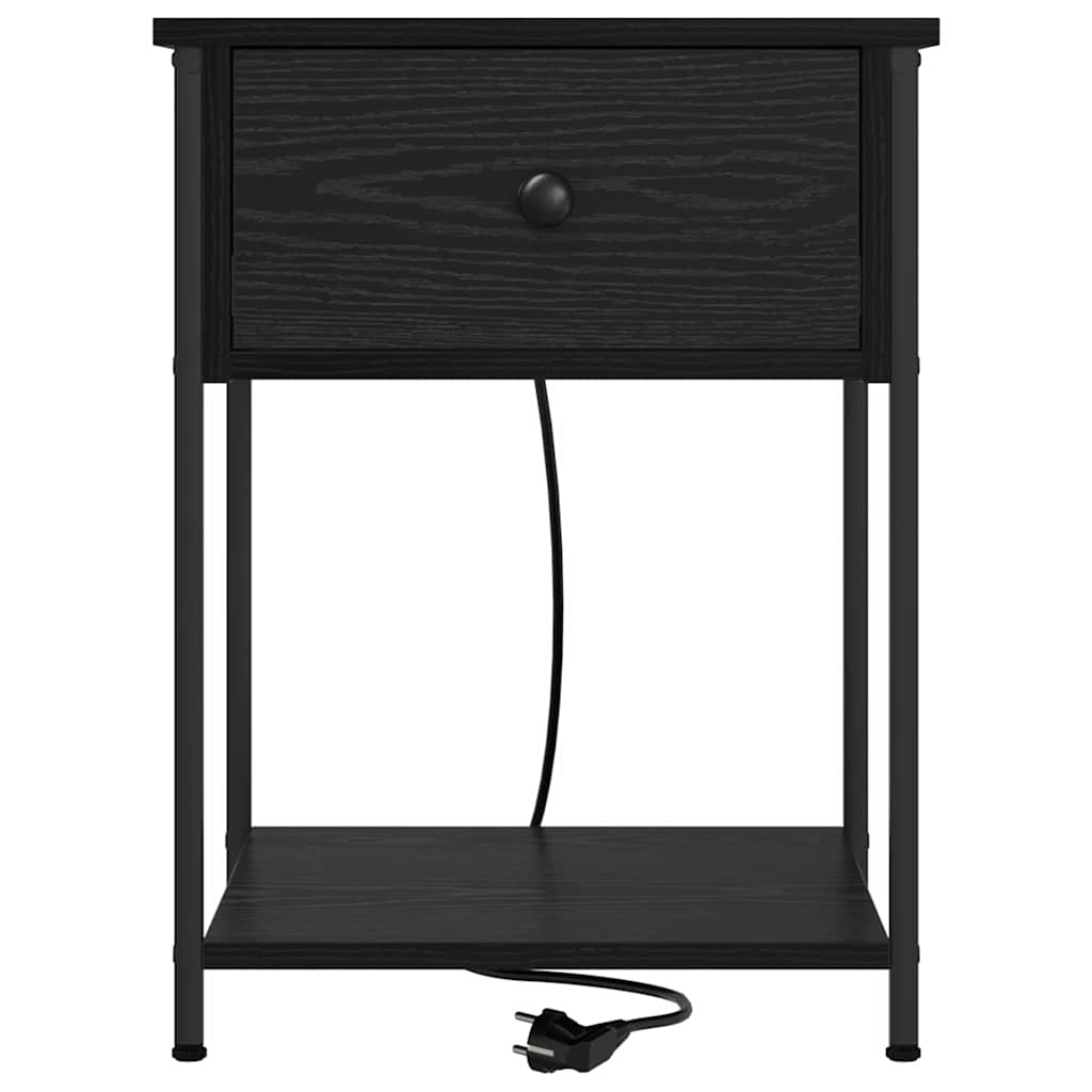 Noćni ormar 2 pcs Crni hrast 42 x 41 x 56 cm Konstruirano drvo