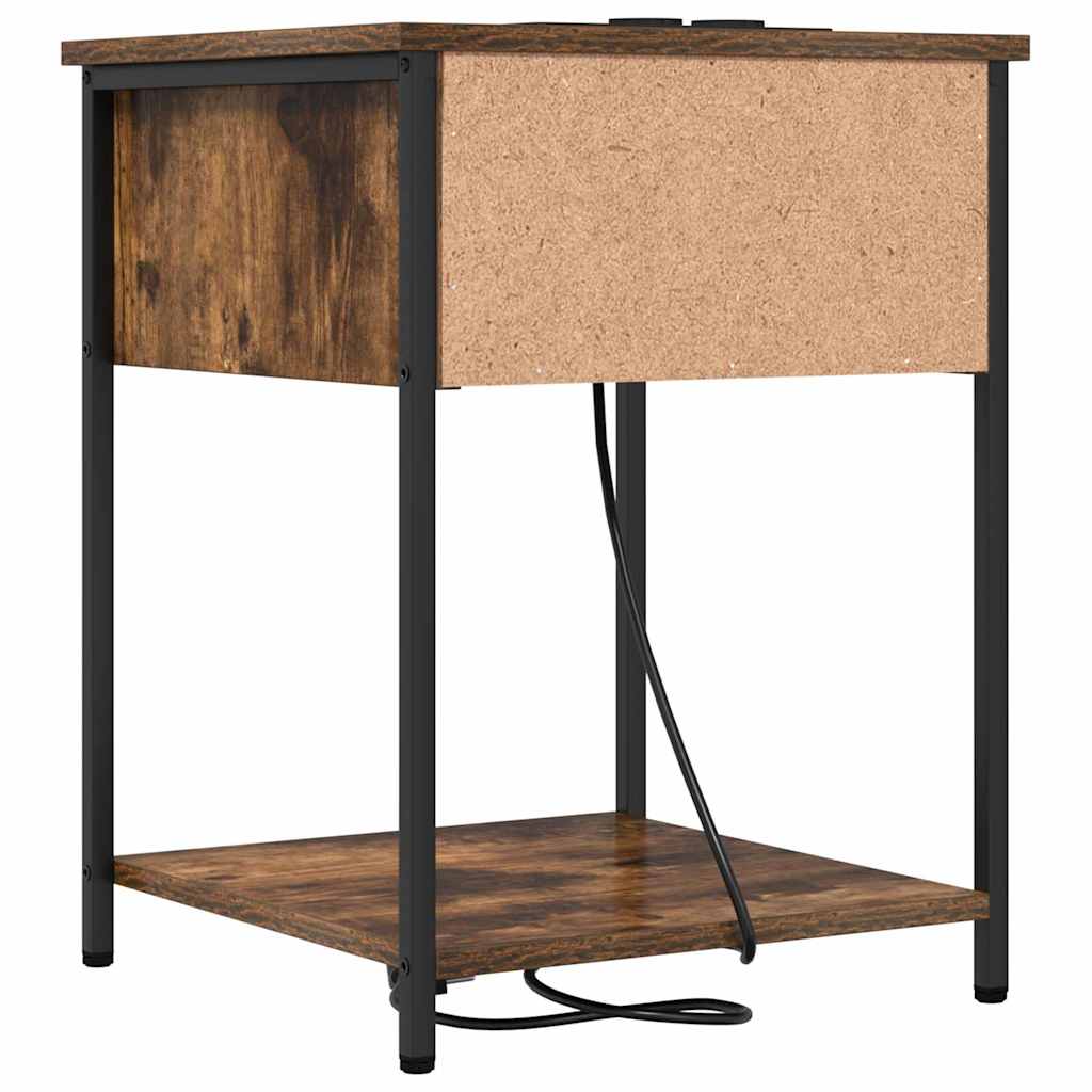 Noćni ormar s ladicama 2 pcs Dimljeni hrast 42 x 41 x 56 cm