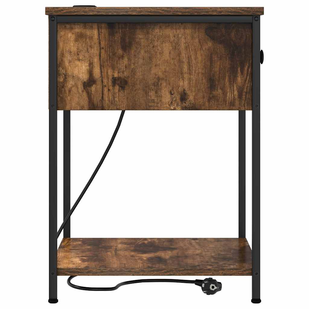 Noćni ormar s ladicama 2 pcs Dimljeni hrast 42 x 41 x 56 cm