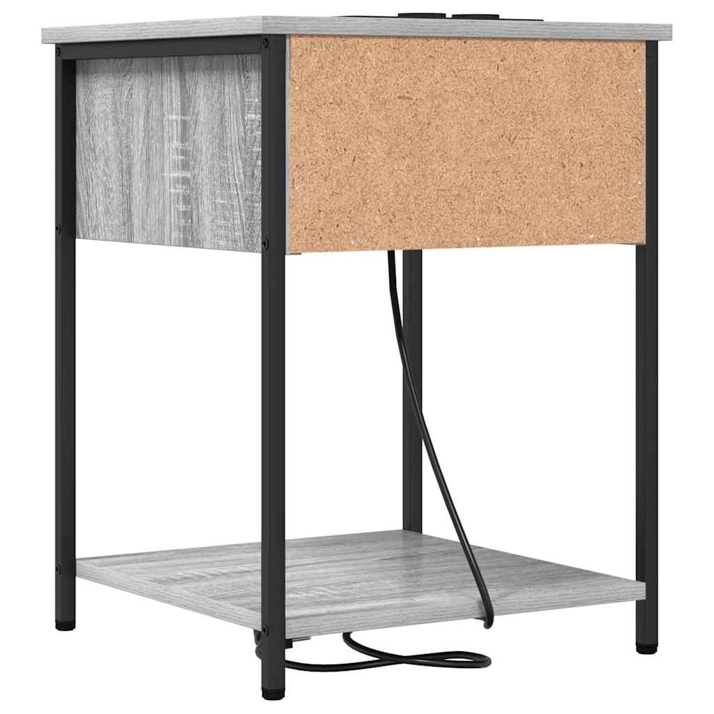 Noćni ormar 2 pcs Siva Sonoma 42 x 41 x 56 cm Konstruirano drvo