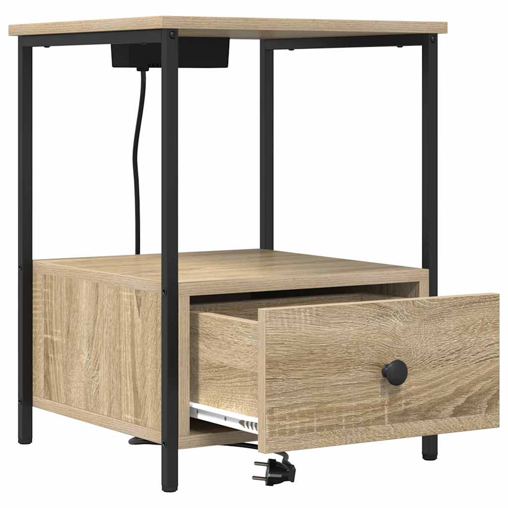 Noćni ormar s ladicama 2 pcs Sonoma hrast 42 x 41 x 56 cm