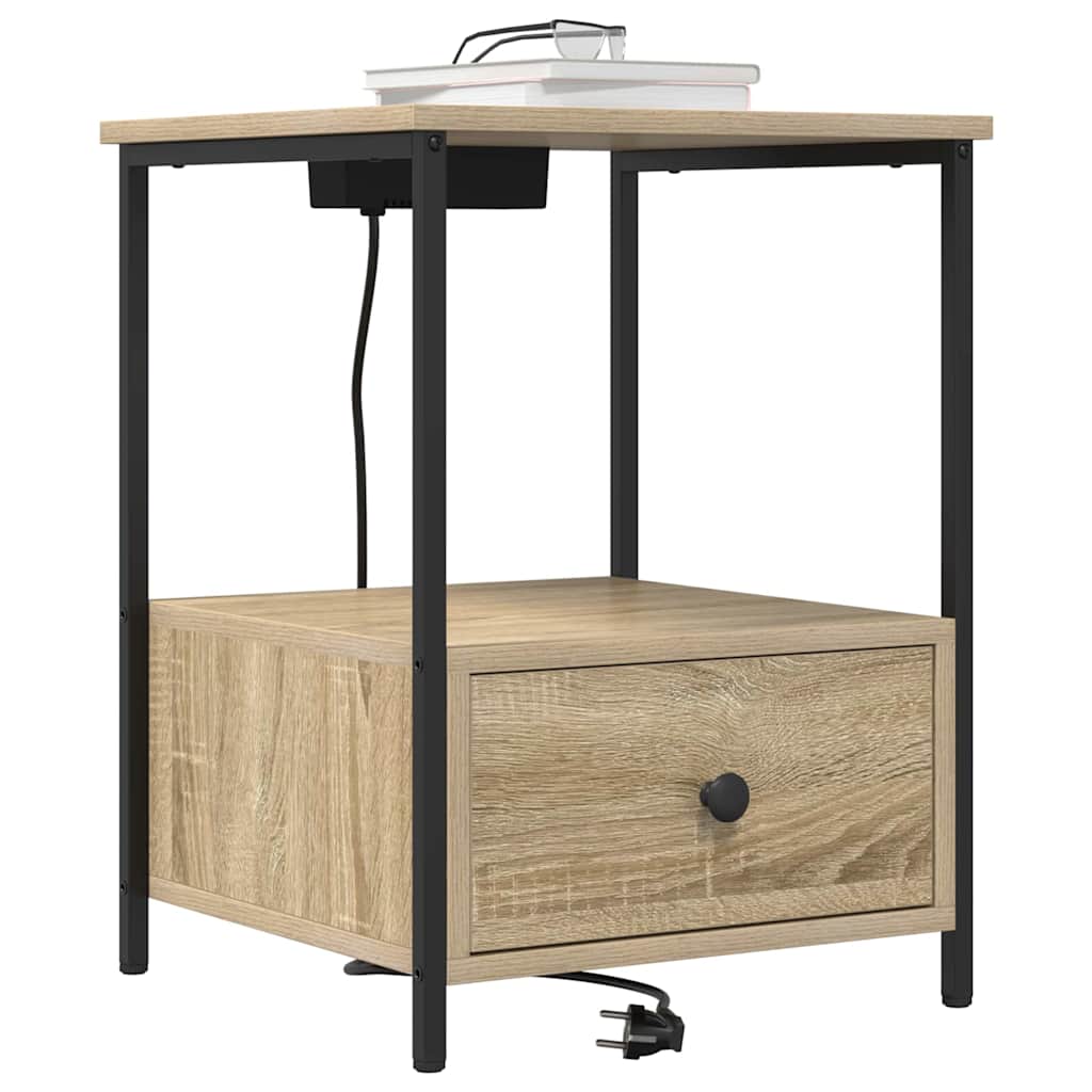 Noćni ormar s ladicama 2 pcs Sonoma hrast 42 x 41 x 56 cm