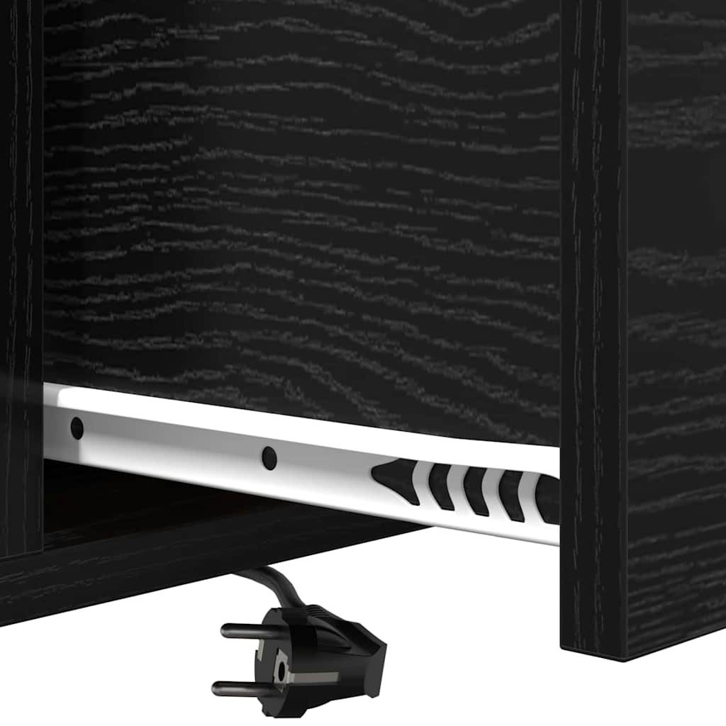 Noćni ormar 2 pcs Crni hrast 40 x 31 x 60 cm Konstruirano drvo