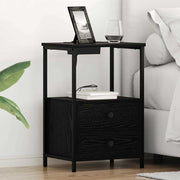 Noćni ormar 2 pcs Crni hrast 40 x 31 x 60 cm Konstruirano drvo