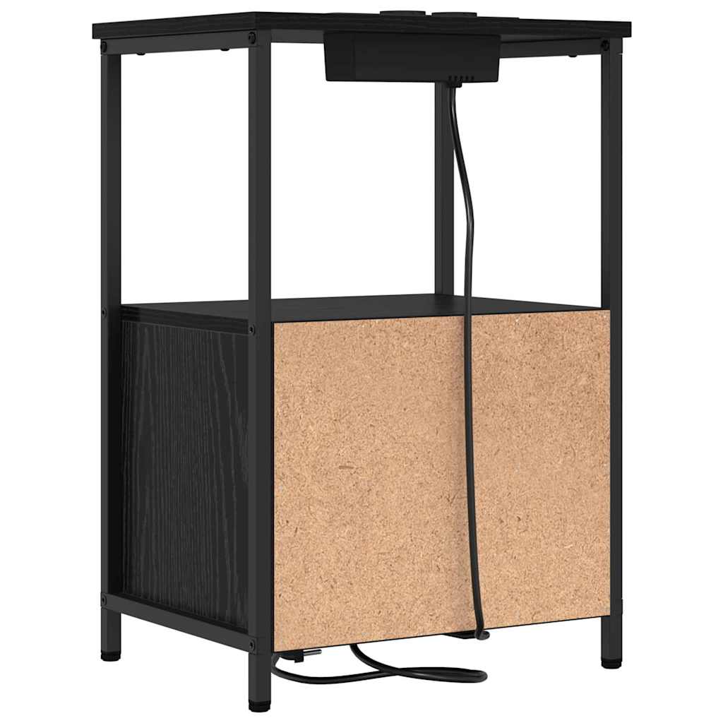Noćni ormar 2 pcs Crni hrast 40 x 31 x 60 cm Konstruirano drvo