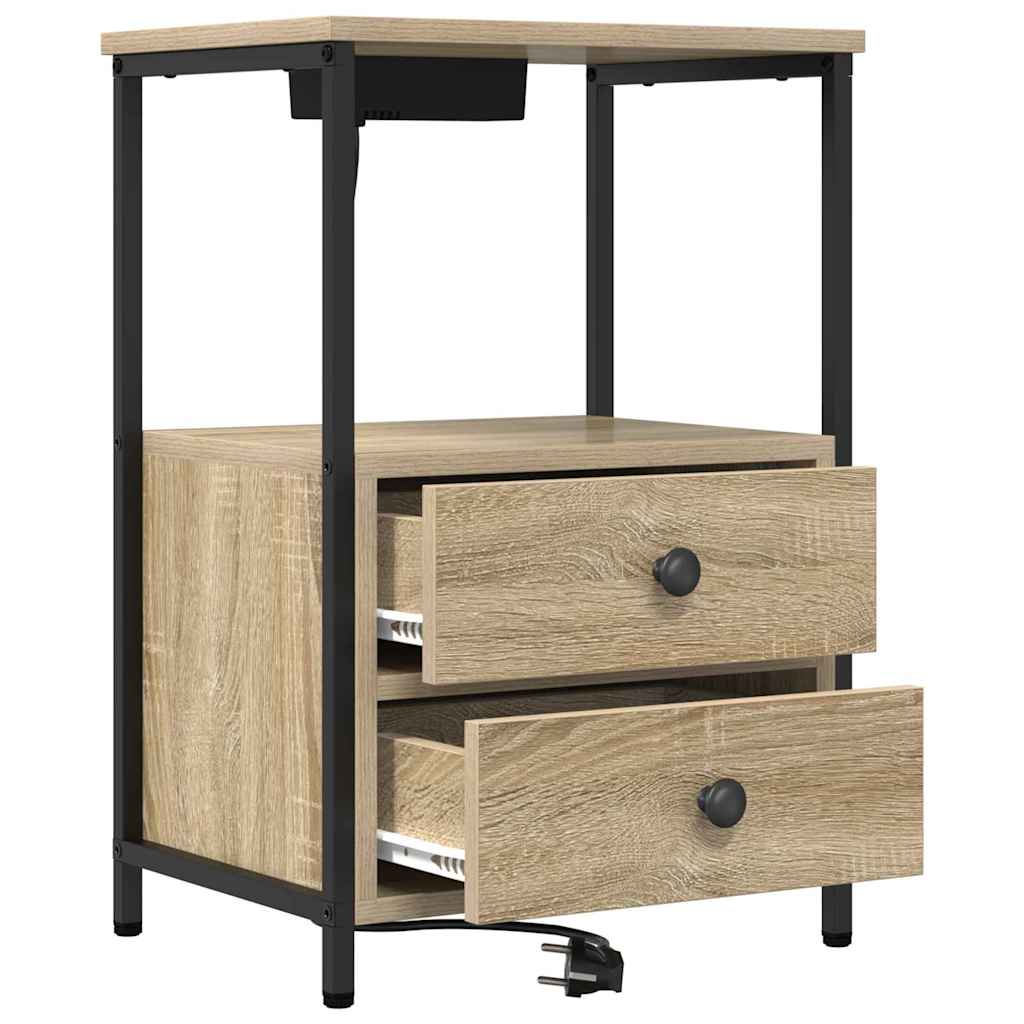 Noćni ormar s ladicama 2 pcs Sonoma hrast 40 x 31 x 60 cm