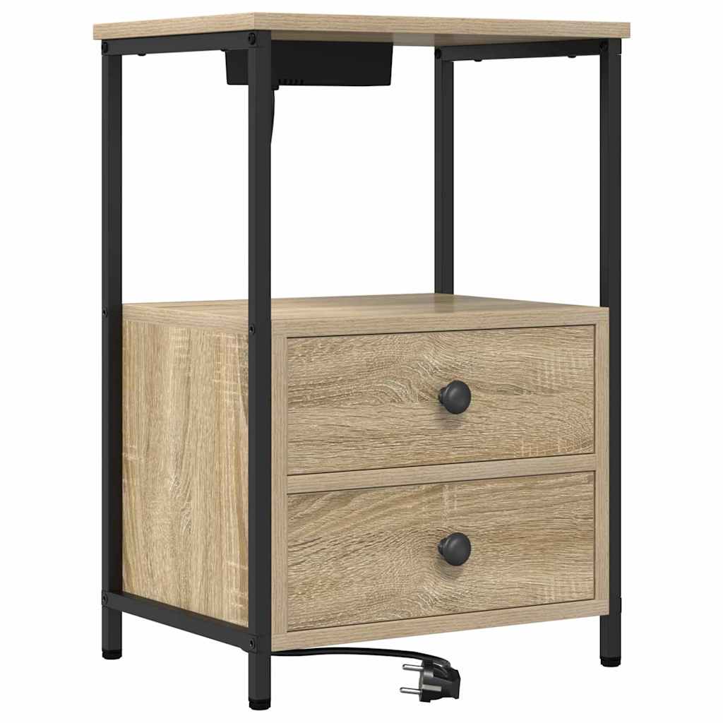 Noćni ormar s ladicama 2 pcs Sonoma hrast 40 x 31 x 60 cm