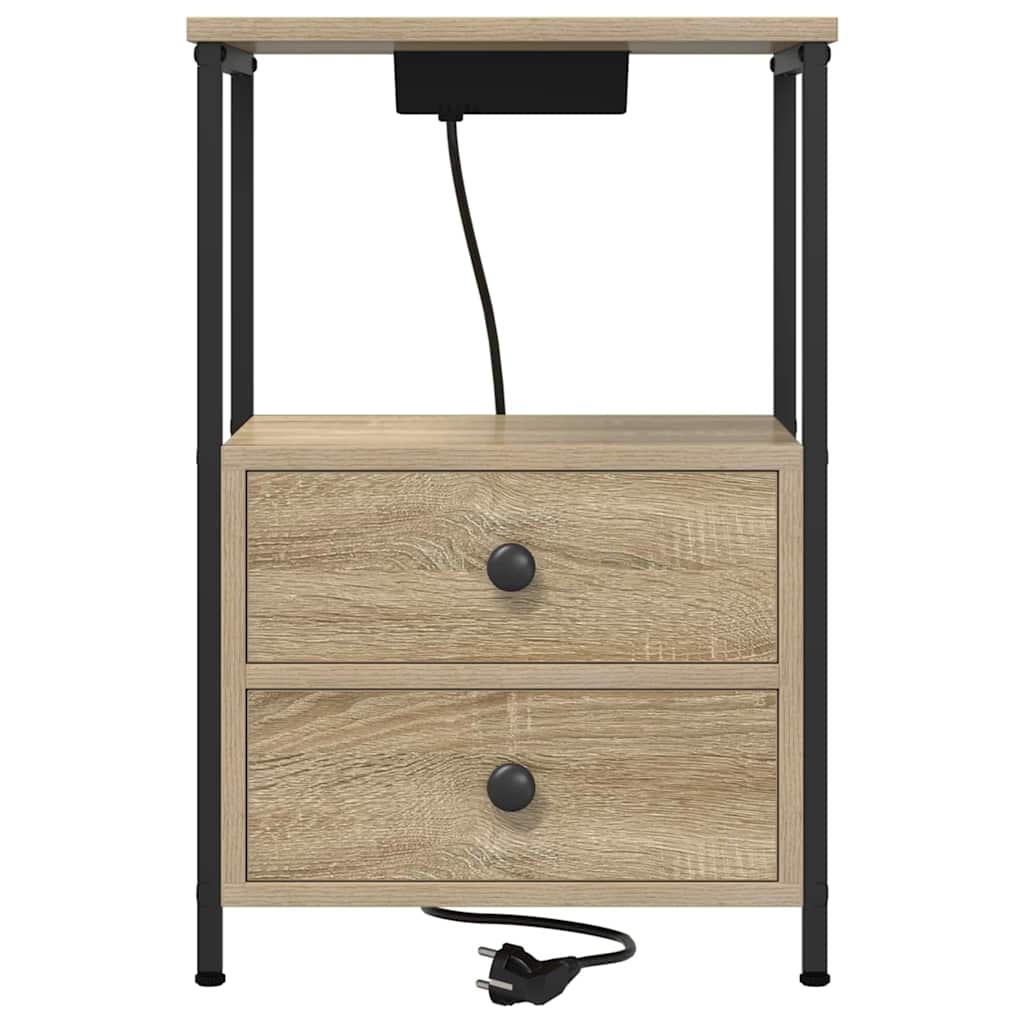 Noćni ormar s ladicama 2 pcs Sonoma hrast 40 x 31 x 60 cm