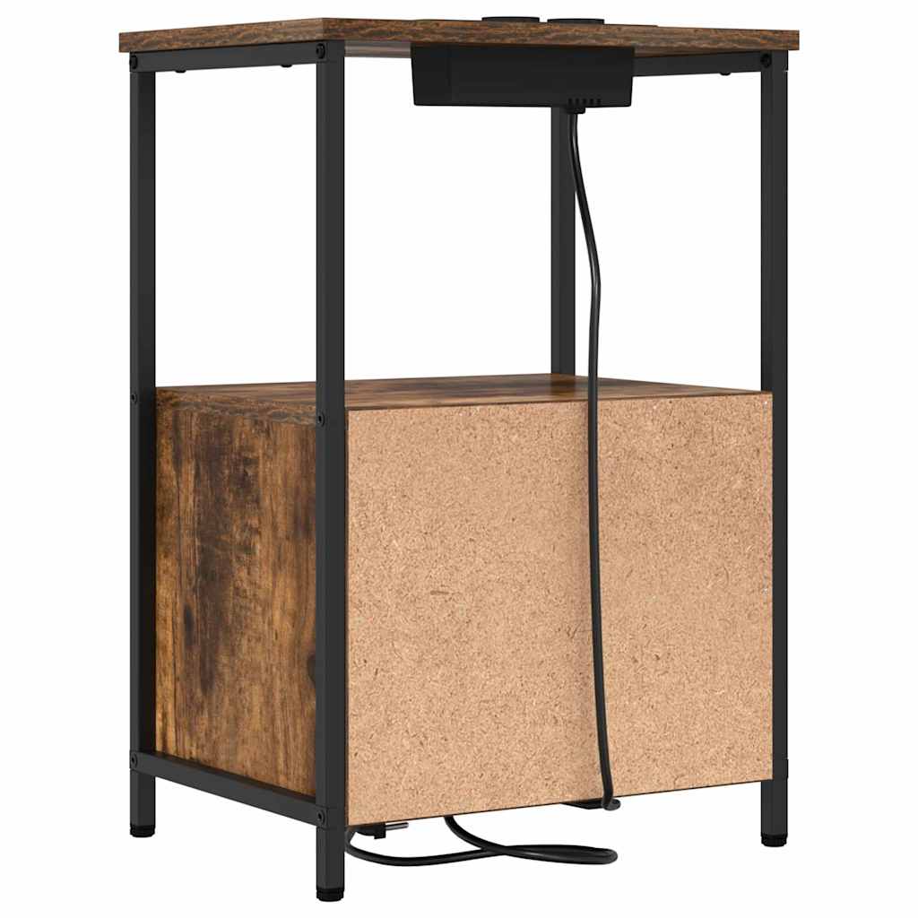 Noćni ormar s ladicama 2 pcs Dimljeni hrast 40 x 31 x 60 cm