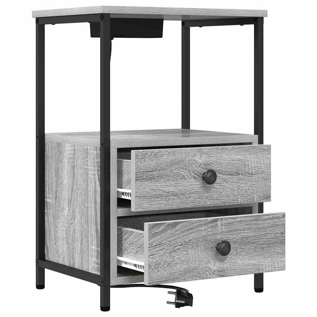 Noćni ormar Siva Sonoma 40 x 31 x 60 cm Konstruirano drvo